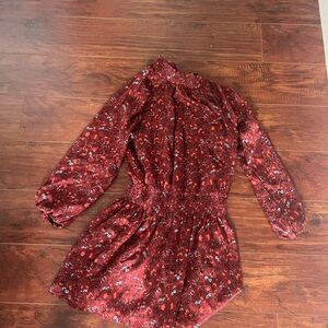 cute mini maroon dress with ruching